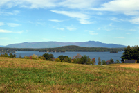 Weirs Beach, NH - Lake Winnipesaukee from Field above Weirs Beach